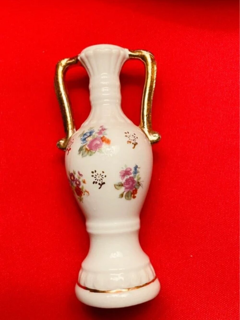 Porcelain double handled vase